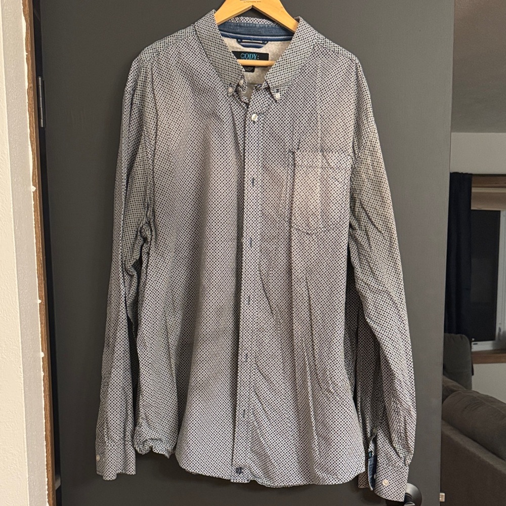 Cody James Men's Monochrome Patterned Shirt